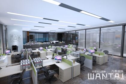 泰安传媒大楼700平米办公室装修效果图